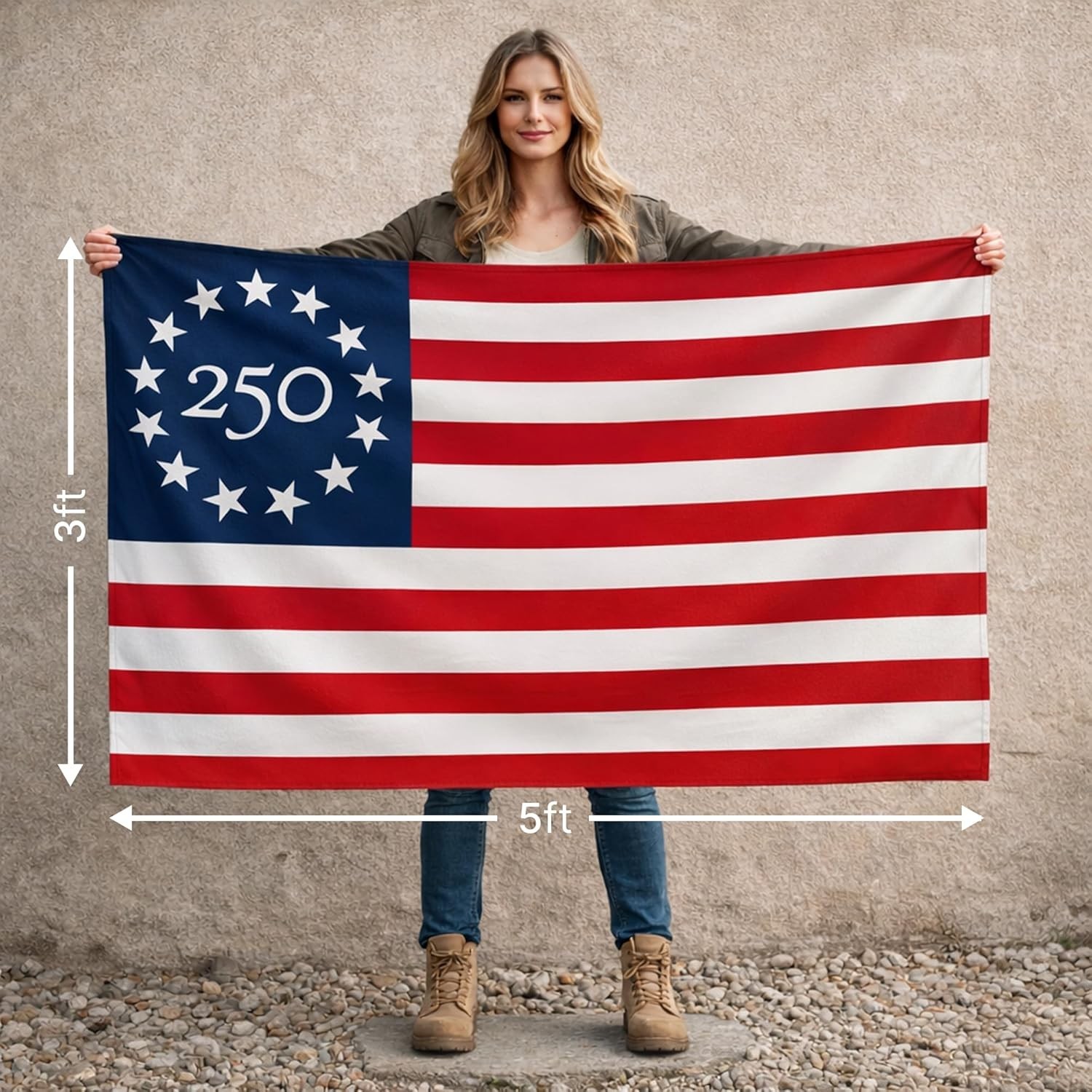 USA 250th Anniversary Flag 3×5 Ft – 1776-2026 Semiquincentennial Outdoor Banner