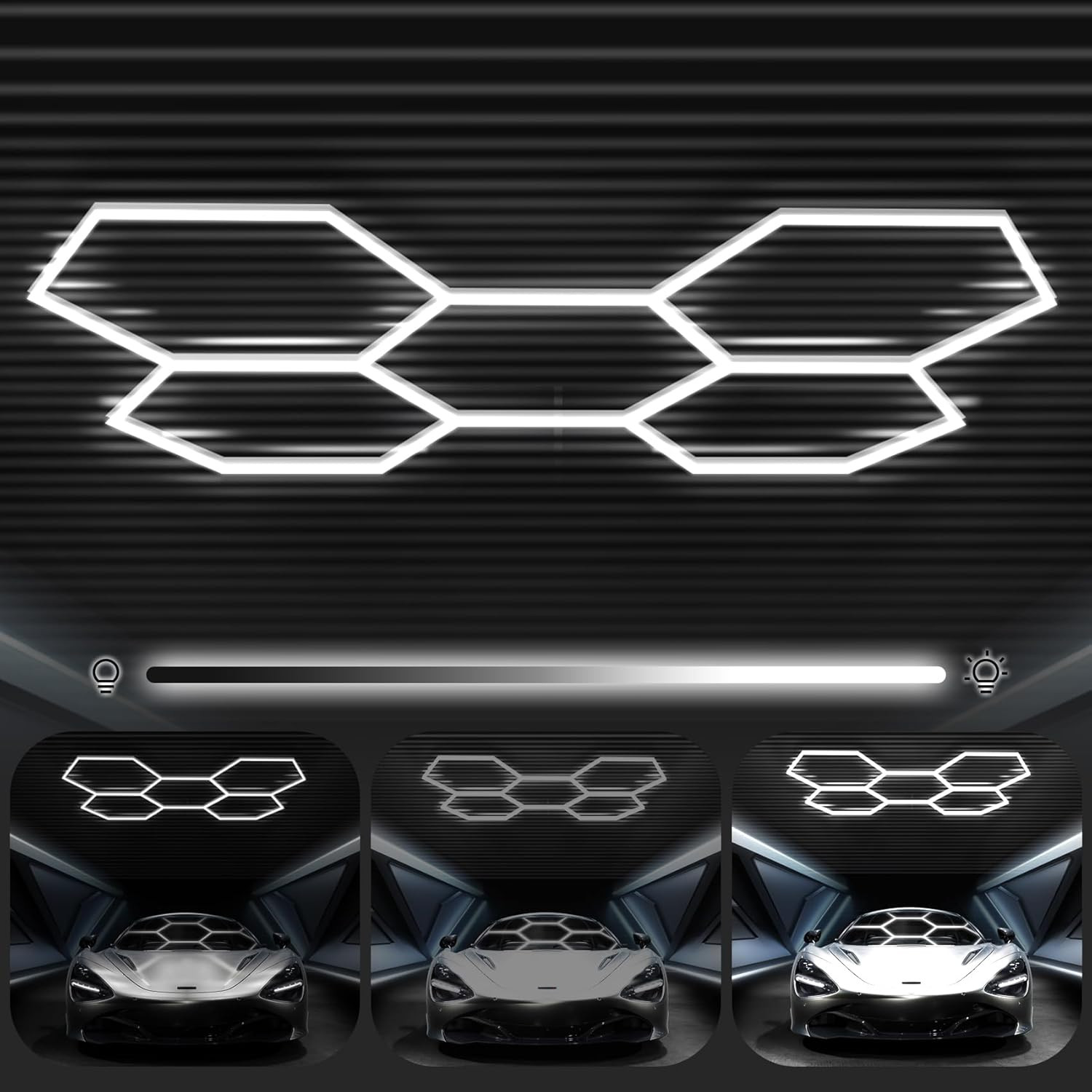 Hexagon Garage Lights 5 Hex, Hexagon LED Gym Lights