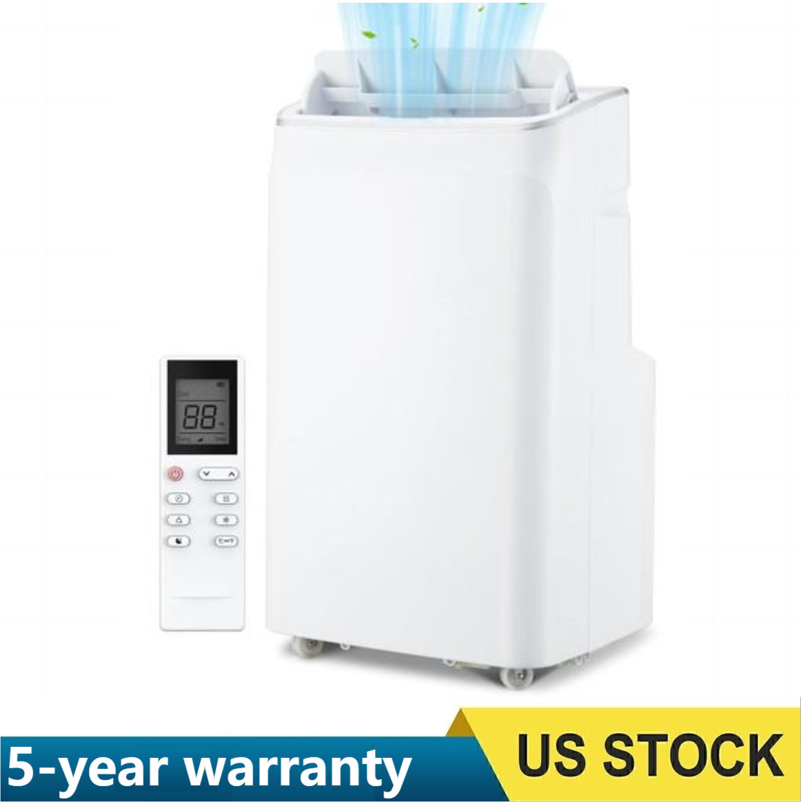 12000 BTU Portable Air Conditioner FOR Rooms Up to 550 Sq.ft W/Fan & Remote 115V