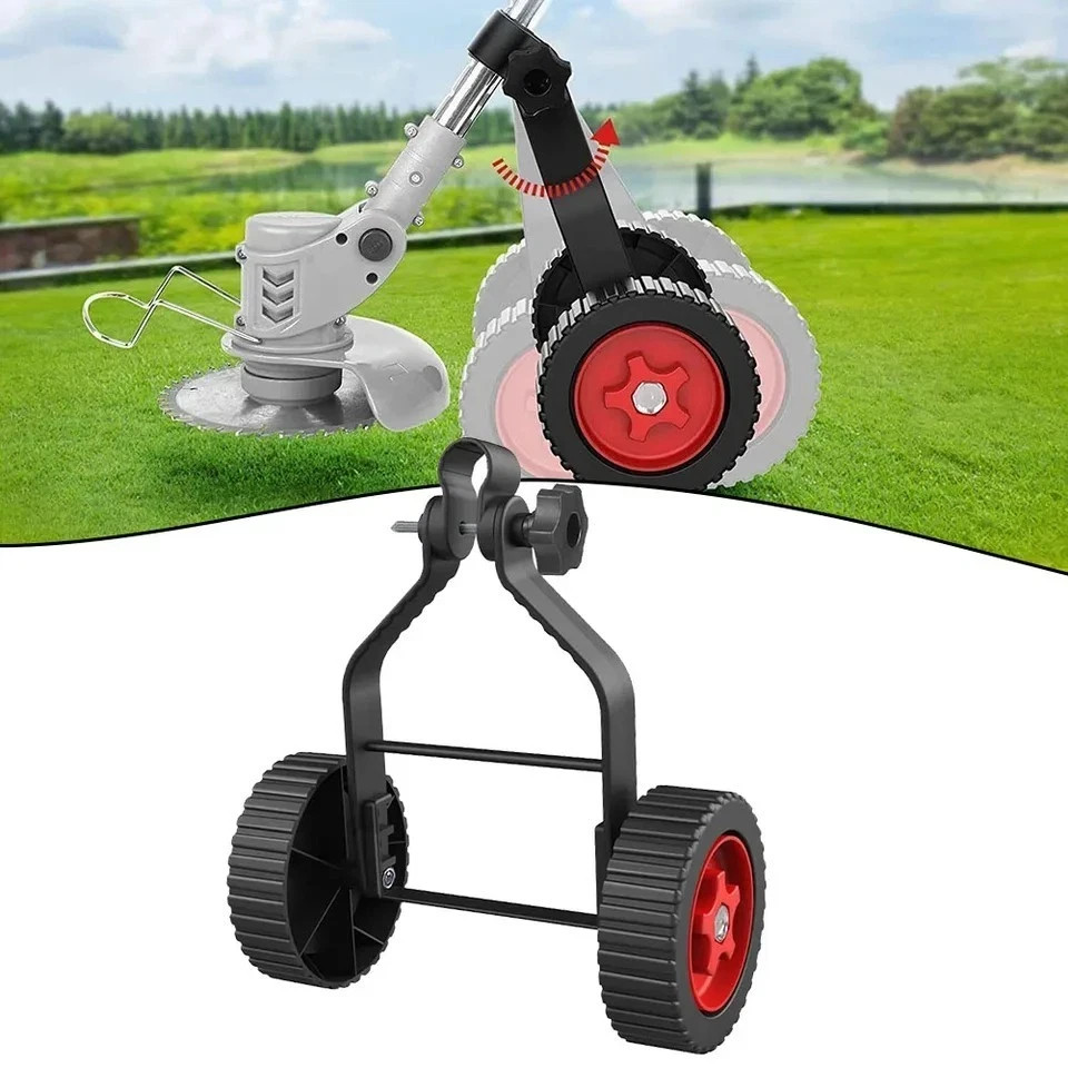 Universal String Trimmer Grass Eater Weed Cutter Adjustable Support Wheels Set