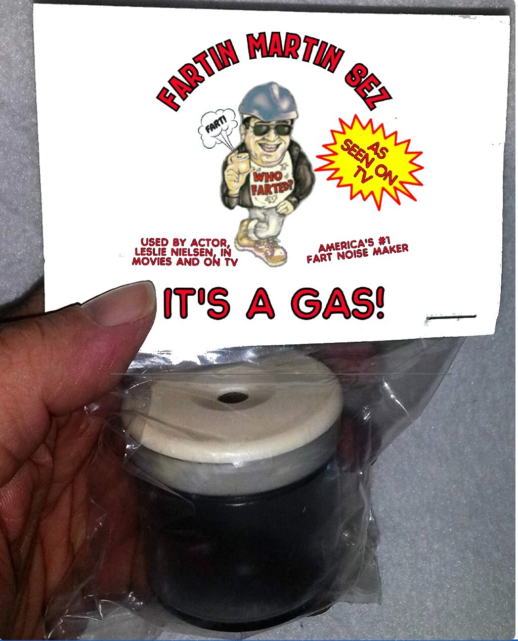 Martin Sez Fart Bag, America’s #1 Fart Sound Maker! USED By LESLIE NIELSEN, Toot