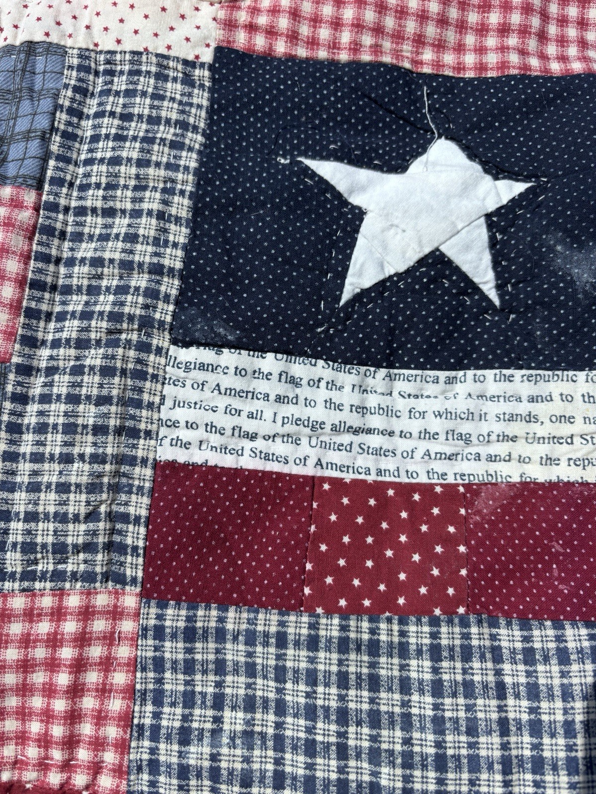 Patriotic Patchwork Crib Quilt, Multicolor, Rectangular, Unisex Baby & Toddler