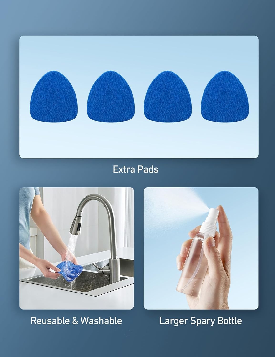 10Pcs Car Windshield Cleaner Kit Extendable Handle Reusable Microfiber Pad Brush