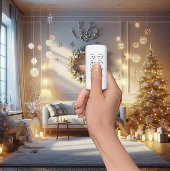 Commercial Electric Wireless Indoor Remote Control AC/DC Adapter, White(3-Pack)