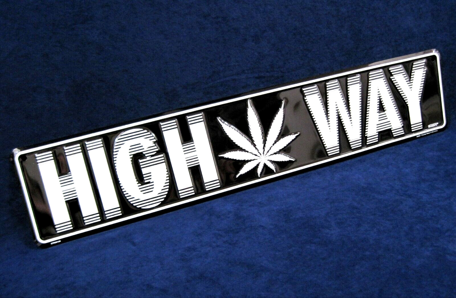 HIGH WAY -*US MADE*- 24″ Embossed Metal Street Sign – Man Cave Garage Bar Décor