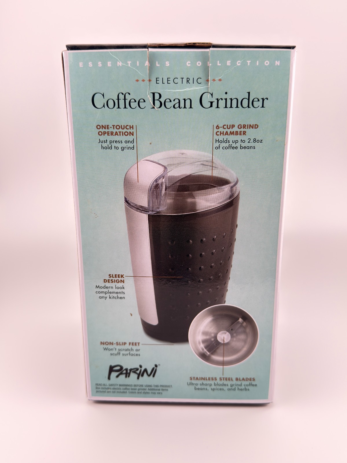 Parini Essentials Collection Electric Coffee Bean Grinder – Stainless Steel Blad
