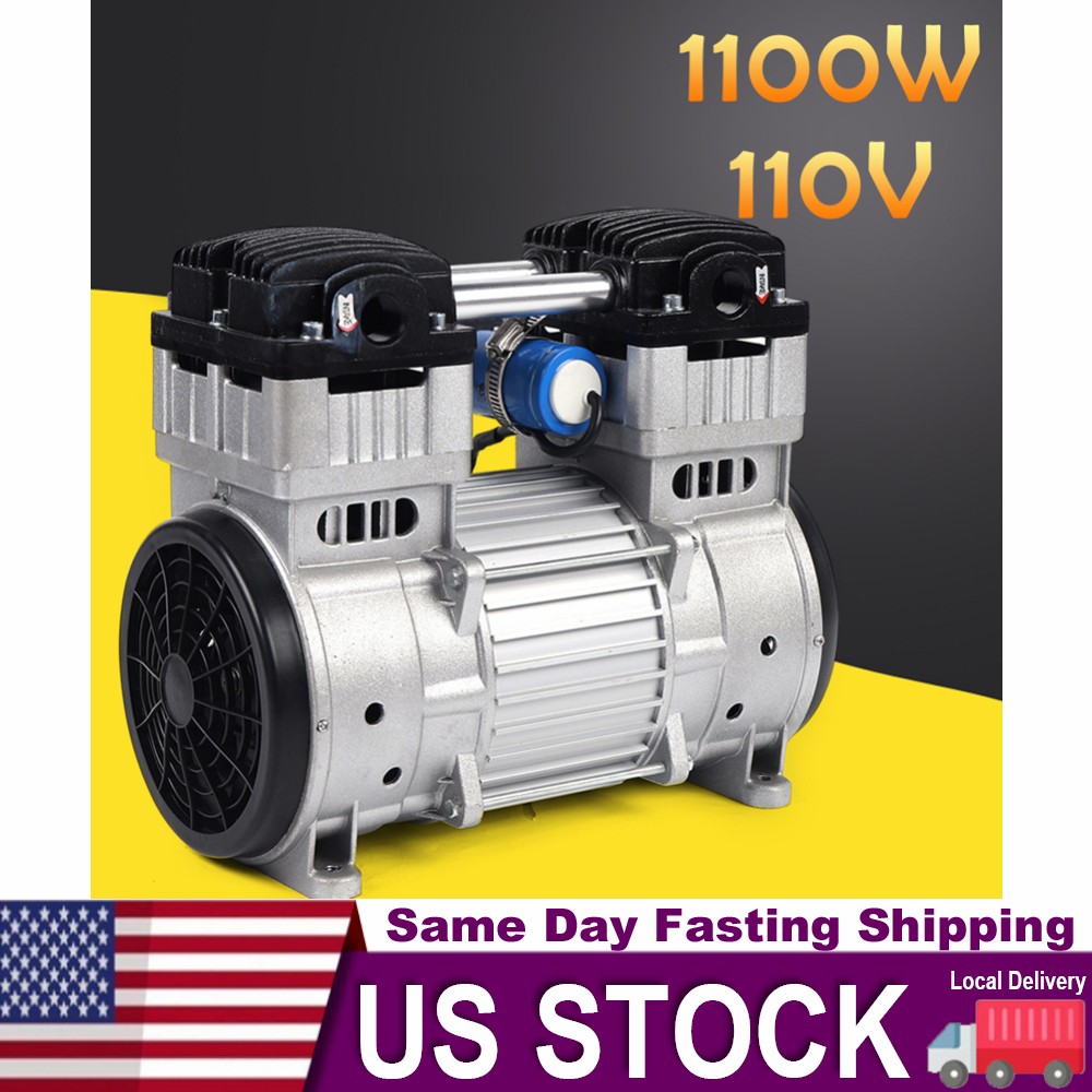 1100W 7CFM Silent Air Pump Compressor Head Small Air Mute Oilless Vacuum Pump