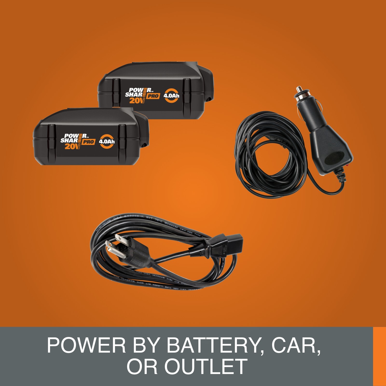 Worx WX876L.9 20V Power Share Electric & Battery Powered Cooler (No Battery and