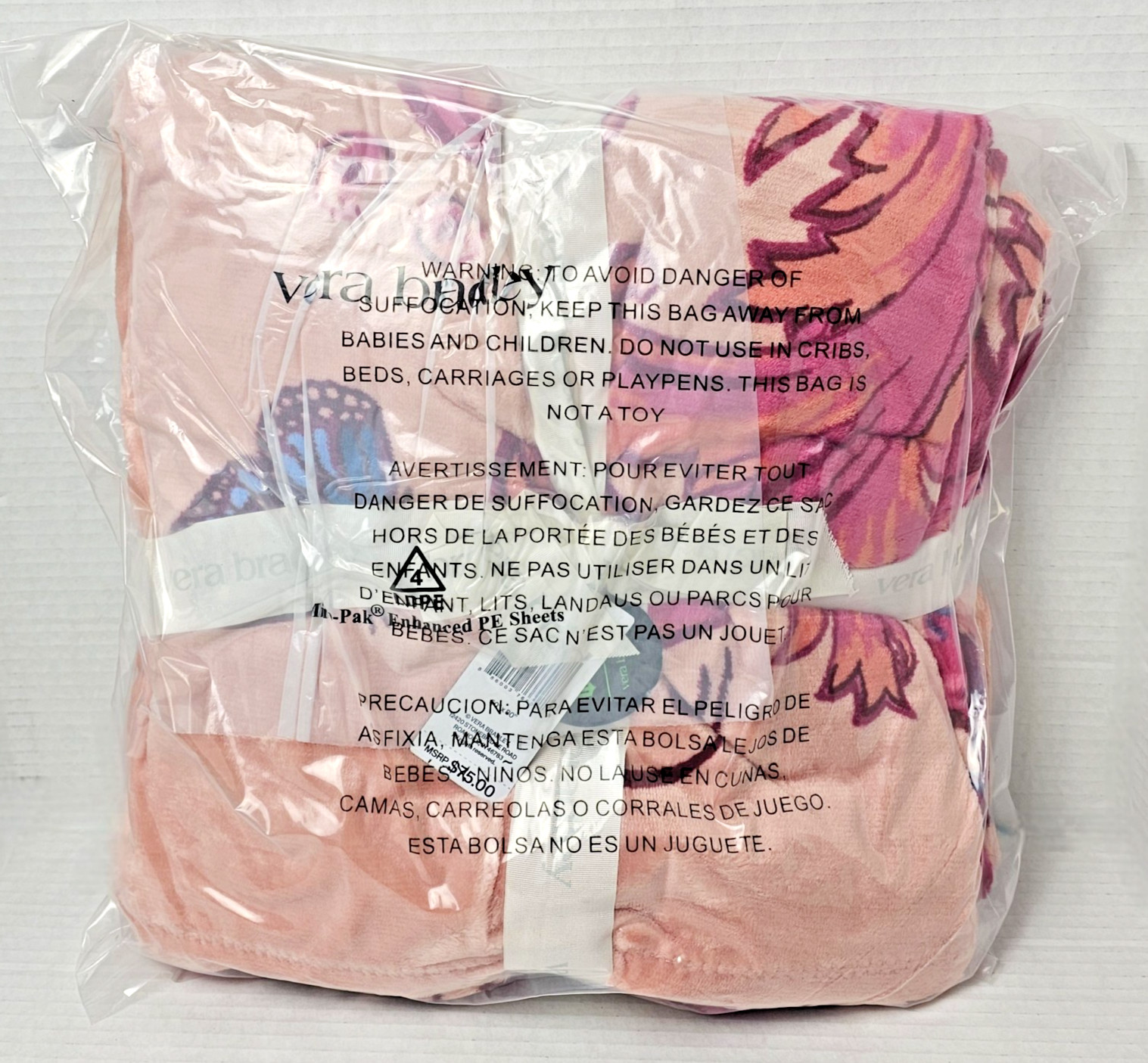 Vera Bradley Plush Wicked Throw Blanket in She’s So Good 50″ x 80″ Sealed New