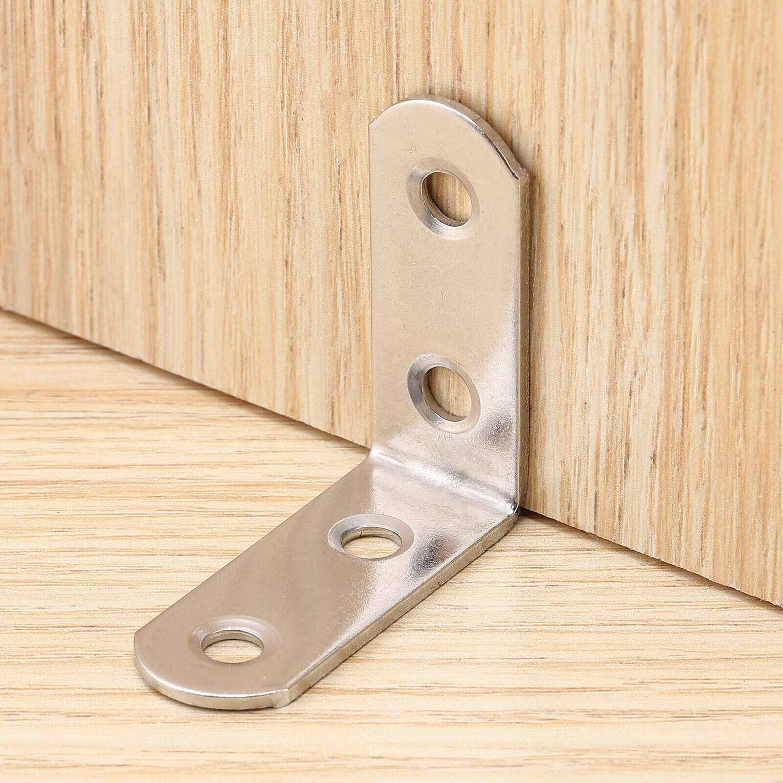 1.5″ L Shape Bracket Corner Brace Stainless Steel Shelf Right Angle w/Screws LOT