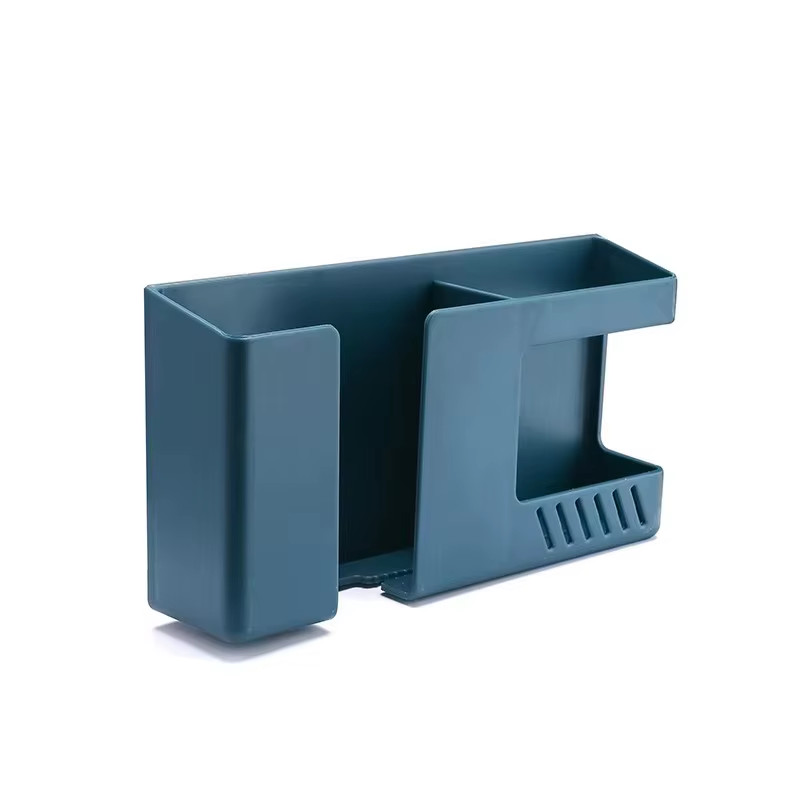 1PC Wall-Mounted Non-Punching Remote Control Storage Box Rack TV Air Conditionin