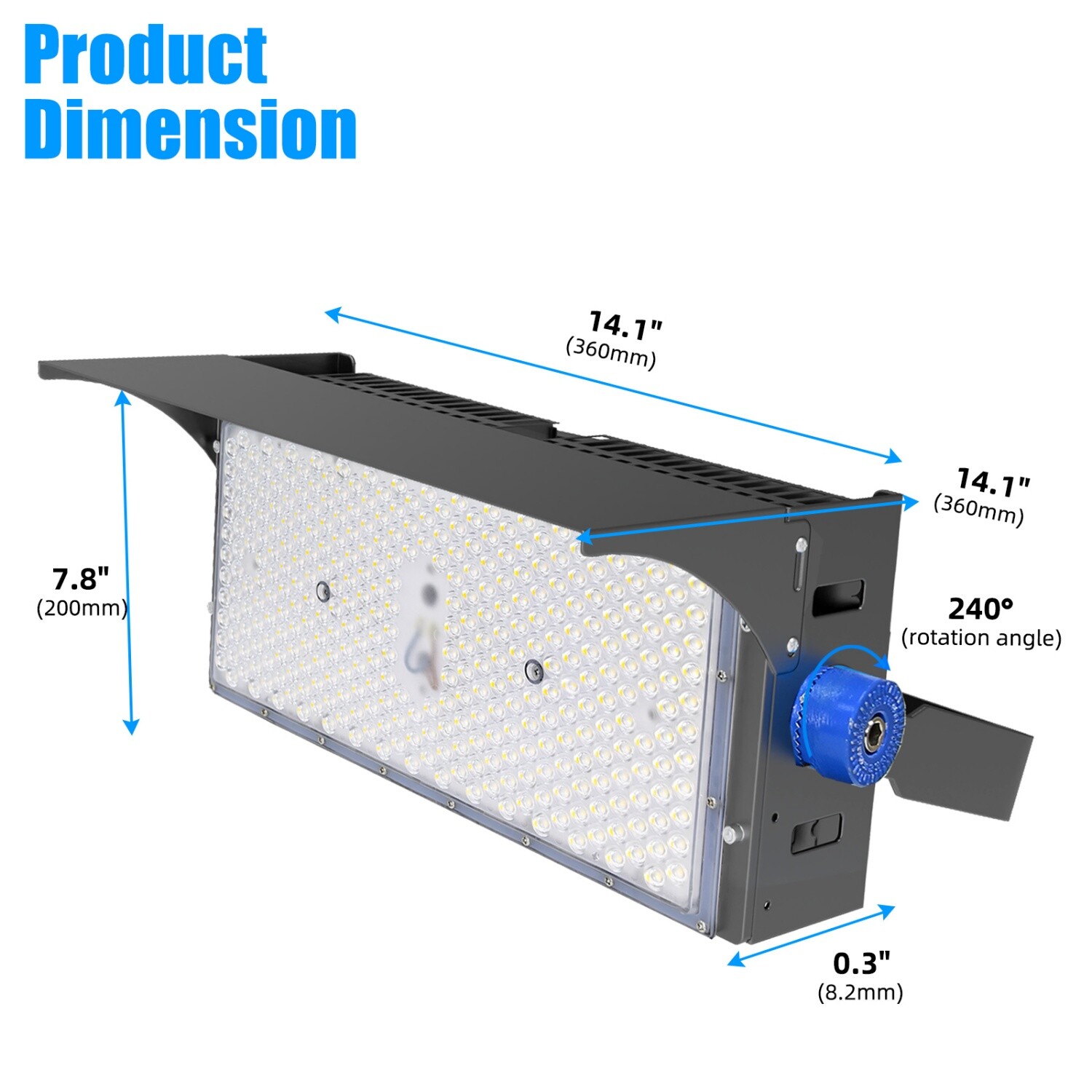 Led Stadium Flood Light Outdoor 42000Lm 1500W Equivalent Super Bright Commercial