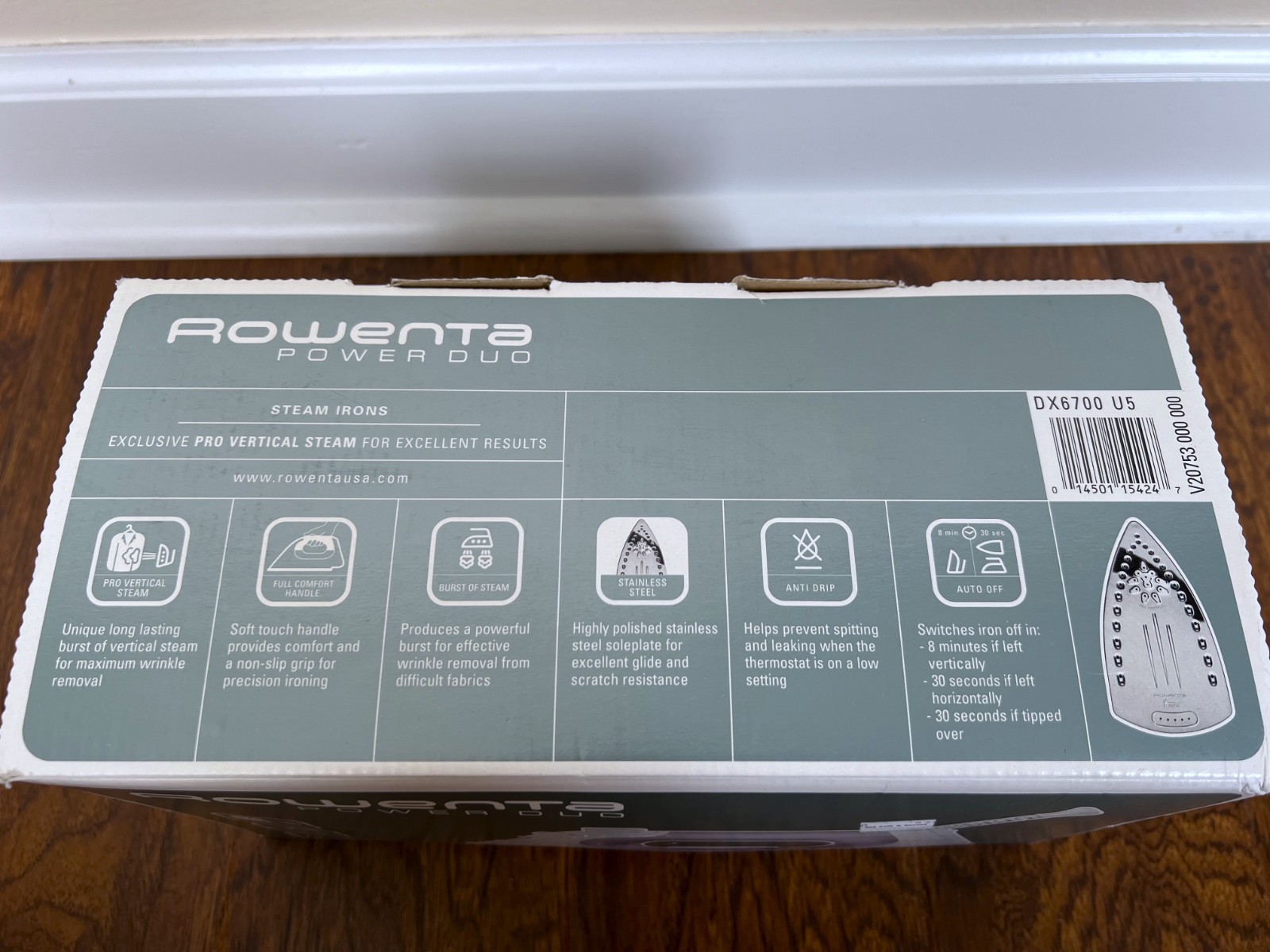 *NEW in Box* ROWENTA Power Duo Iron DX6700 Pro Vertical Steam Self Clean *1700W*