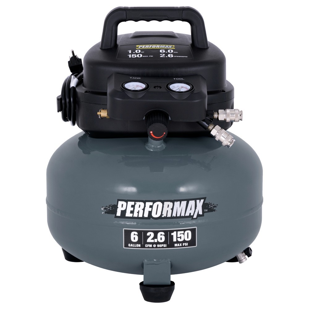 Performax 6 Gallon 150 PSI Portable Electric Pancake Air Compressor
