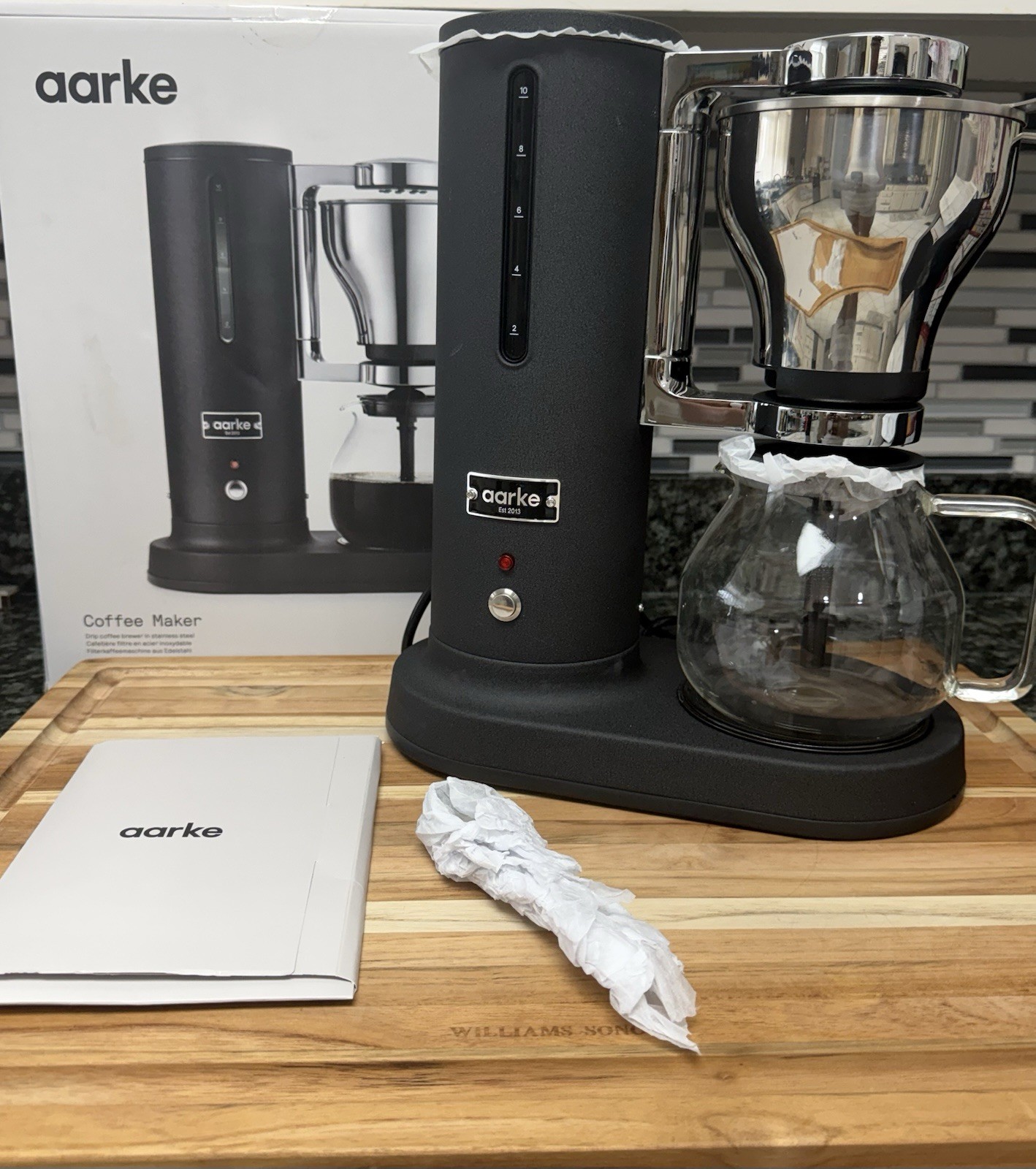 Aarke Coffee Maker Electric Drip Brand Black Matte New Read!