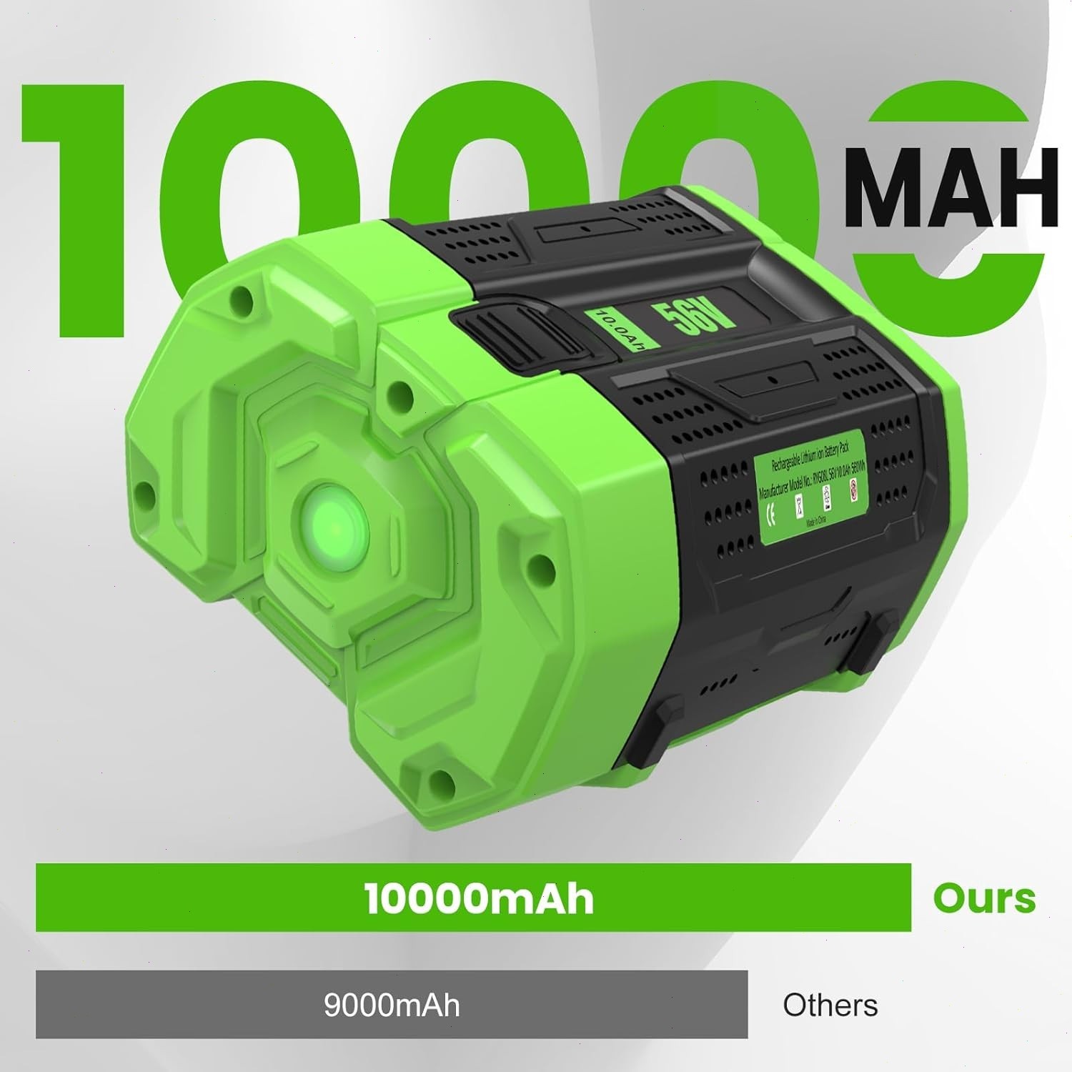 56V 10.0Ah For Genuine EGO BA5600T Power + 56V 12Ah Lithium Battery Replace