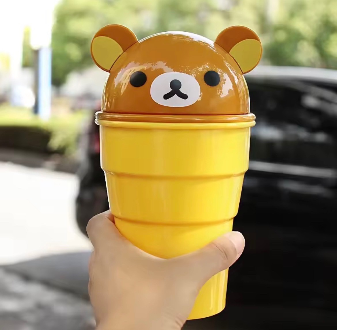 Kawaii Rilakkuma Bear Car Trash Storage Bin
