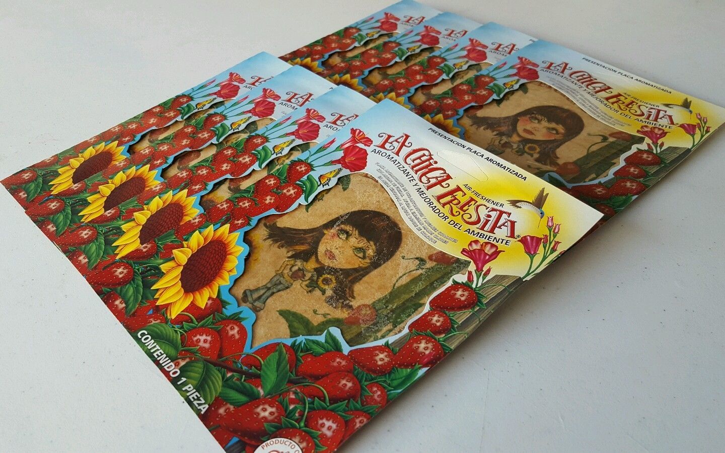 15x LA CHICA FRESITA Fresa/Strawberry Car Air Freshener Aromatizante Mexico