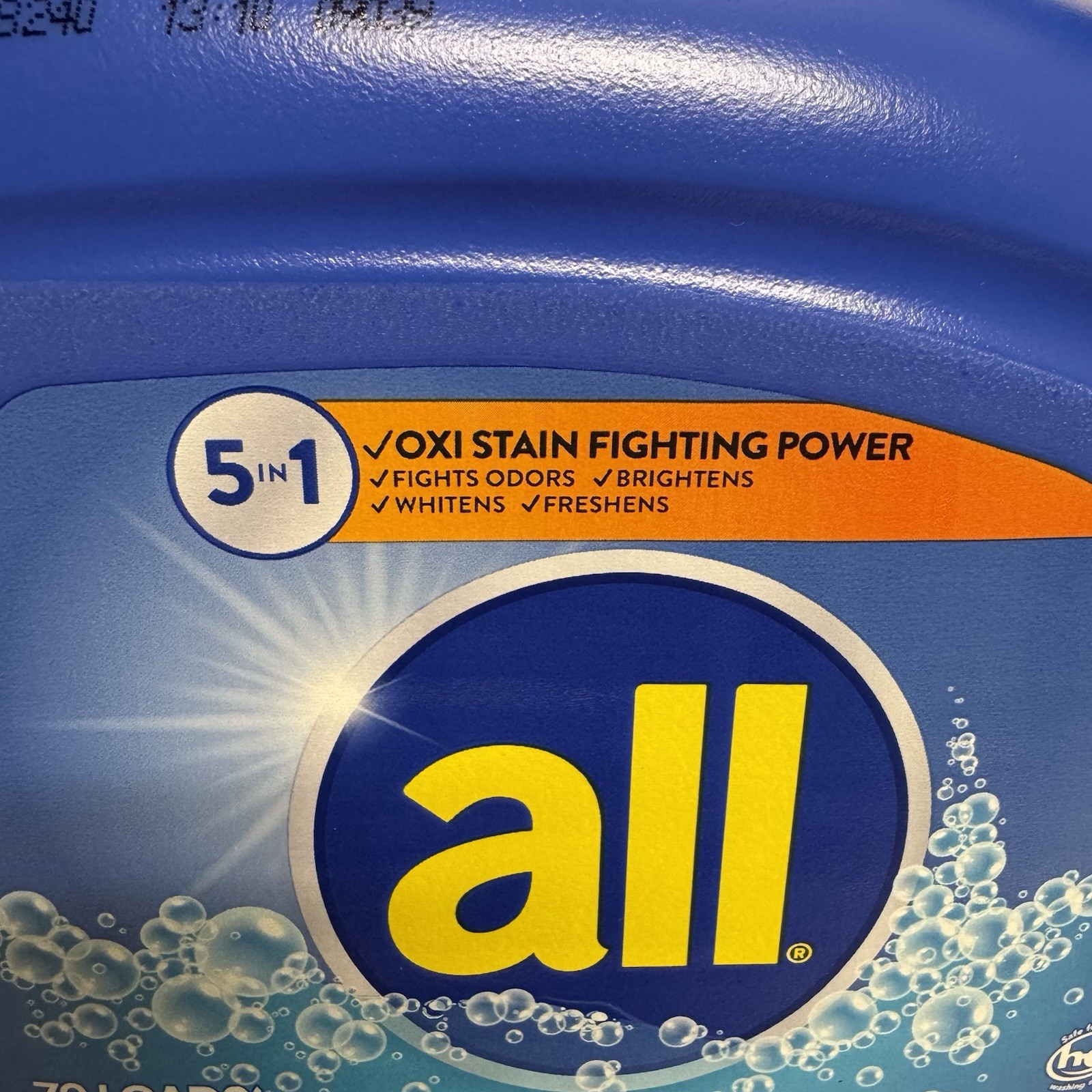 All Liquid Laundry Detergent, 5 In 1 Sunshine Fresh OXI Plus Odor Lifter 141 Oz