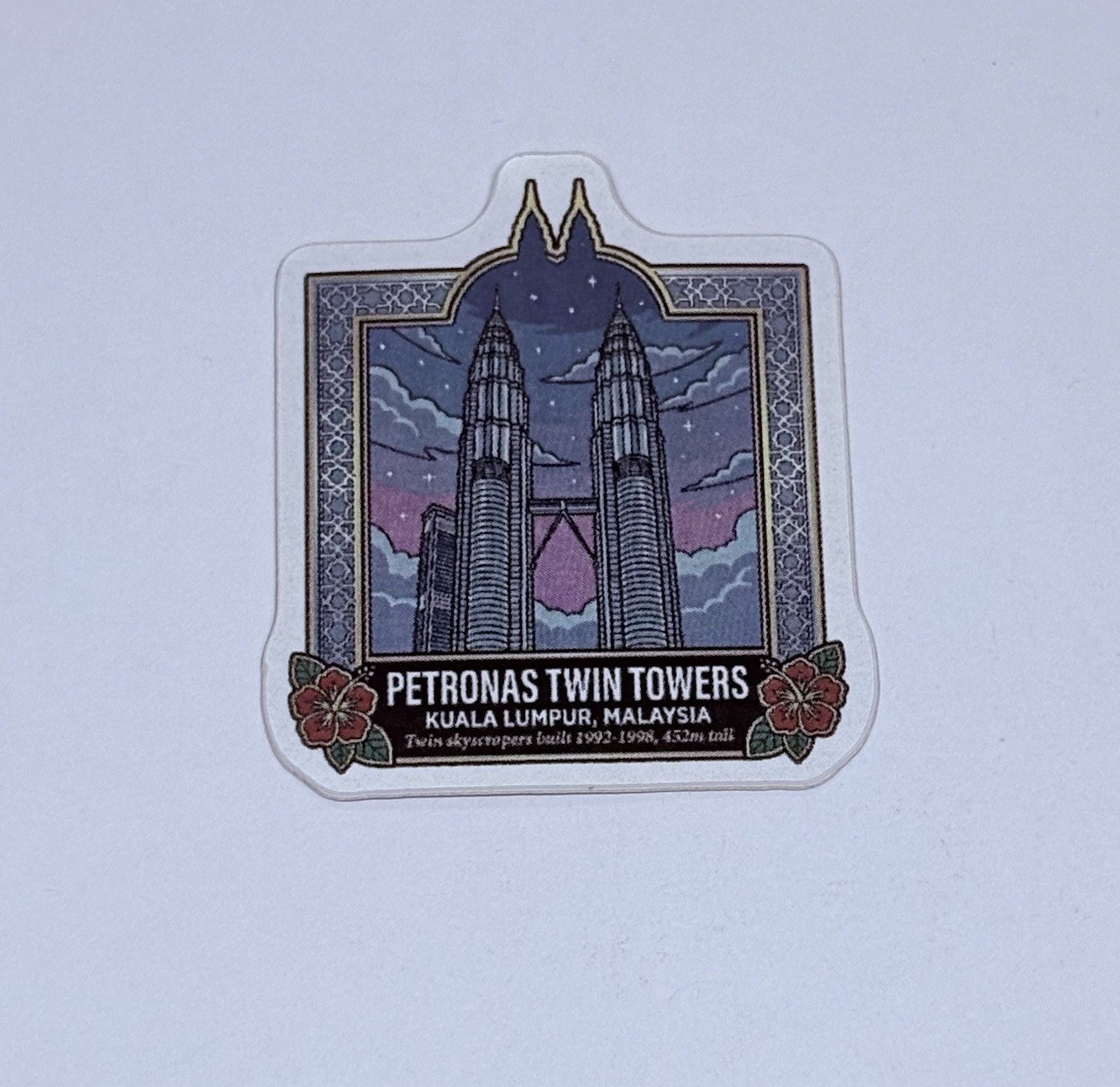 Petronas Twin Towers Sticker Travel Malaysia Tour Art Decal Vinyl Souvenir Tc9