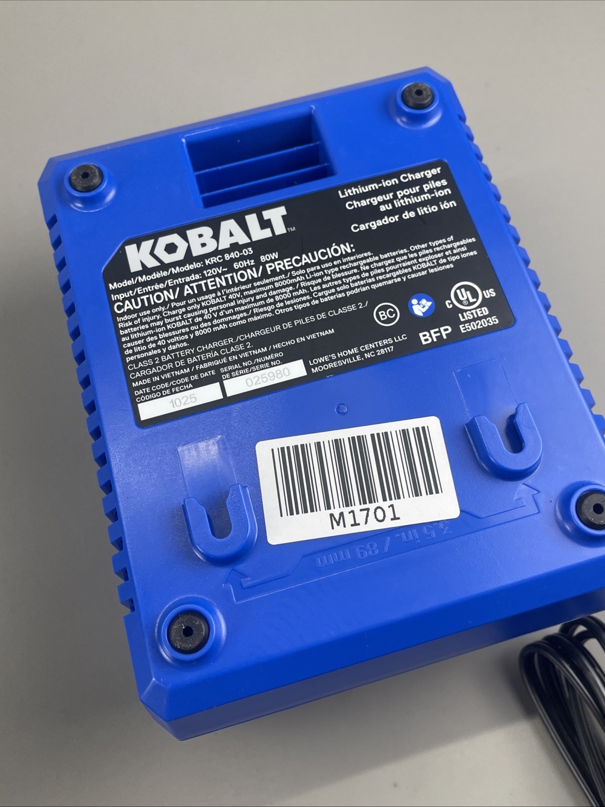 Kobalt 40V Stacked 6AH Battery Model KB 3640-03 And Charger 2025