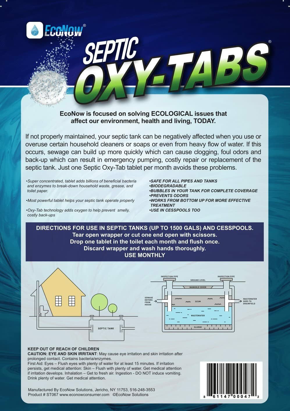 6-Months Professional Strength Septic Oxy-Tabs Septic Tank Treatment #1 BEST