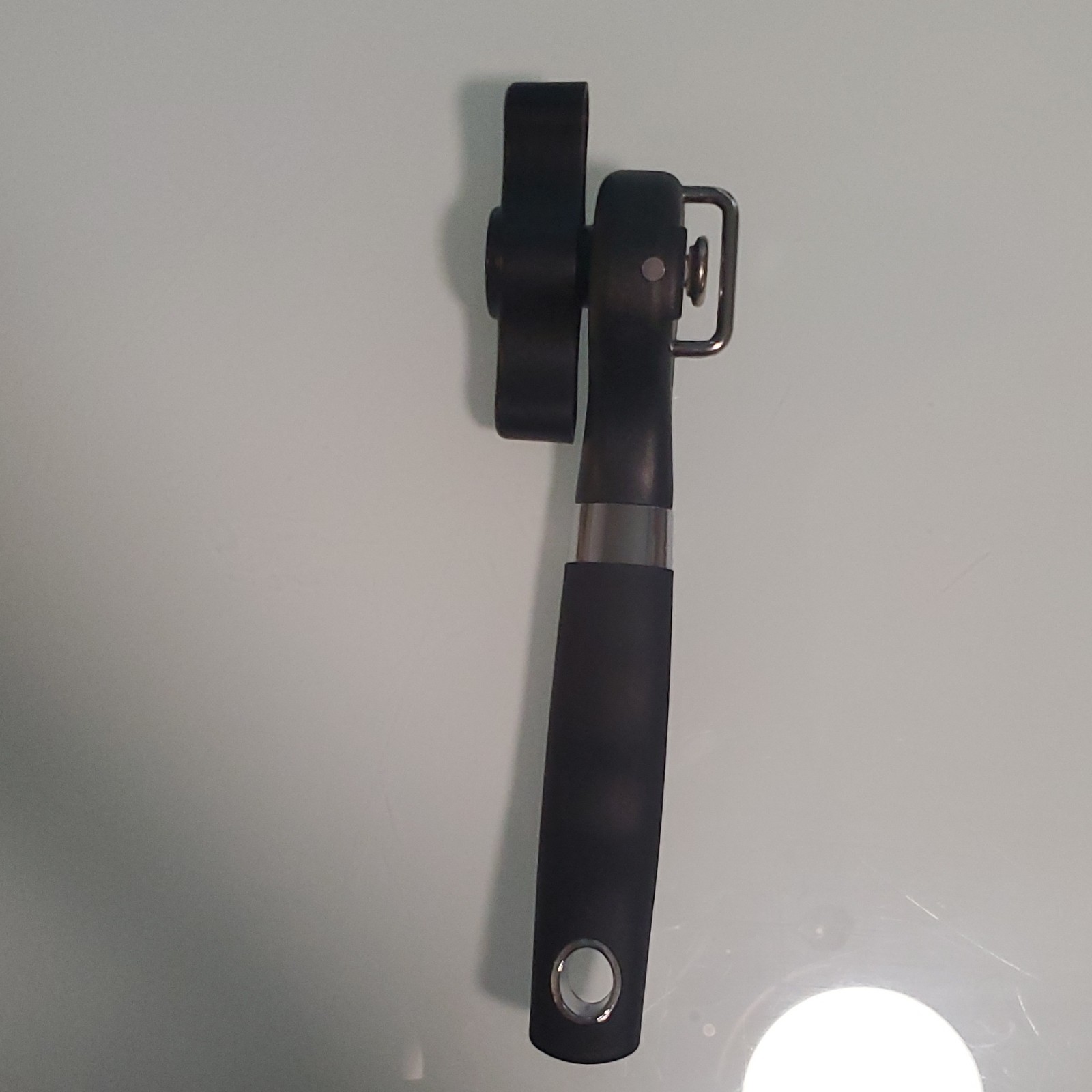 Manual Can Opener Black Handles Stainless Steel Plastic Less Than 10 in