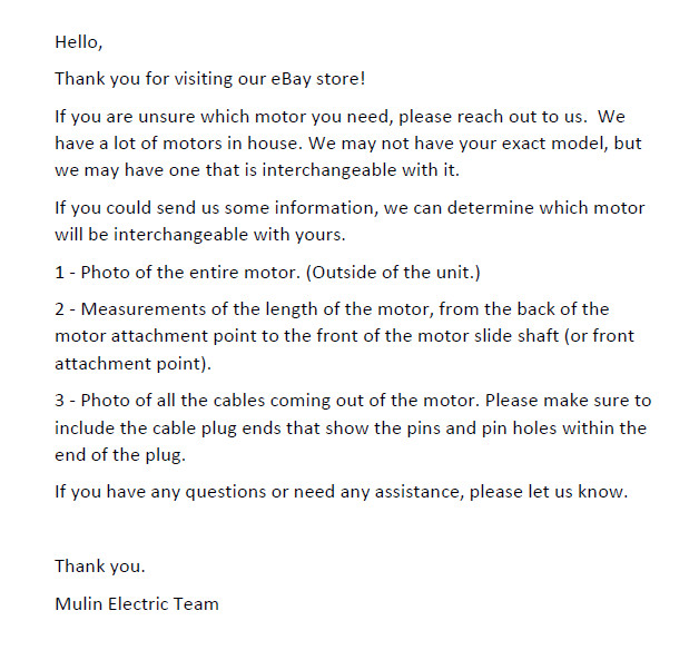 Mulin Electric Motor Actuator – ML18-055 – Catnapper – Power Recliner Motor