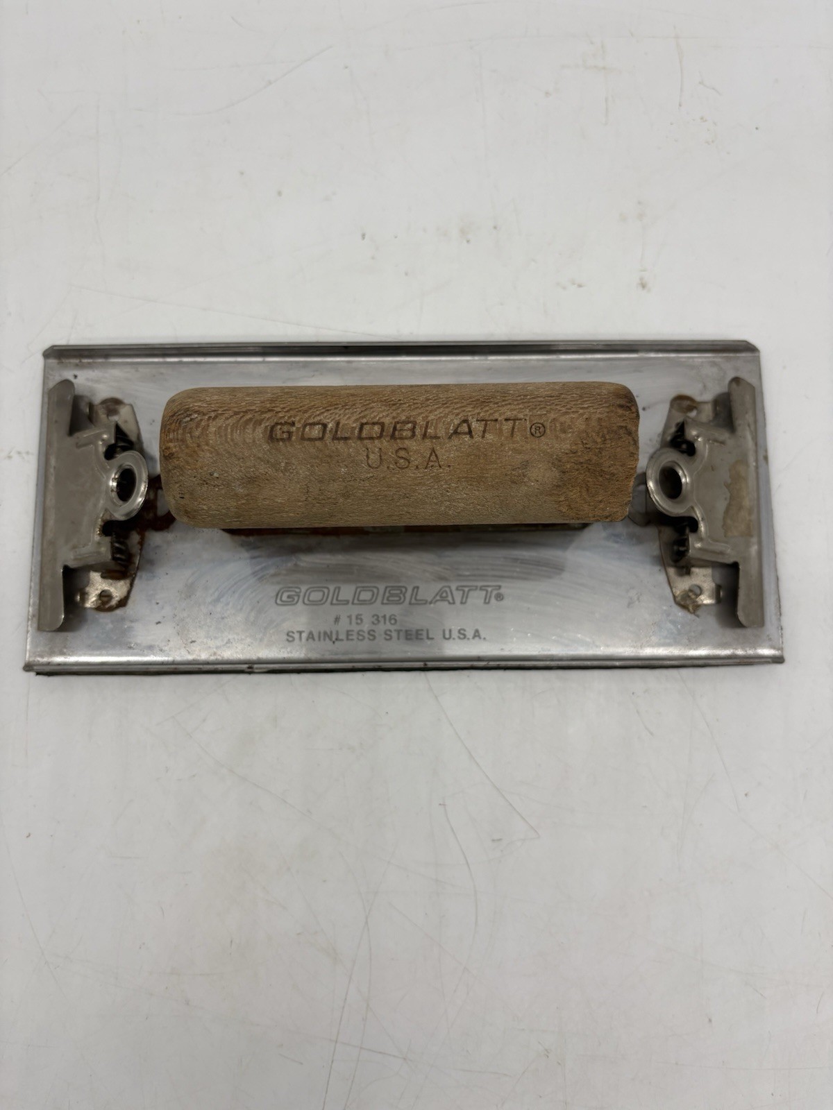 Vintage Goldblatt Handheld Sander Sanding Float Stainless Steel 15 316 Tool