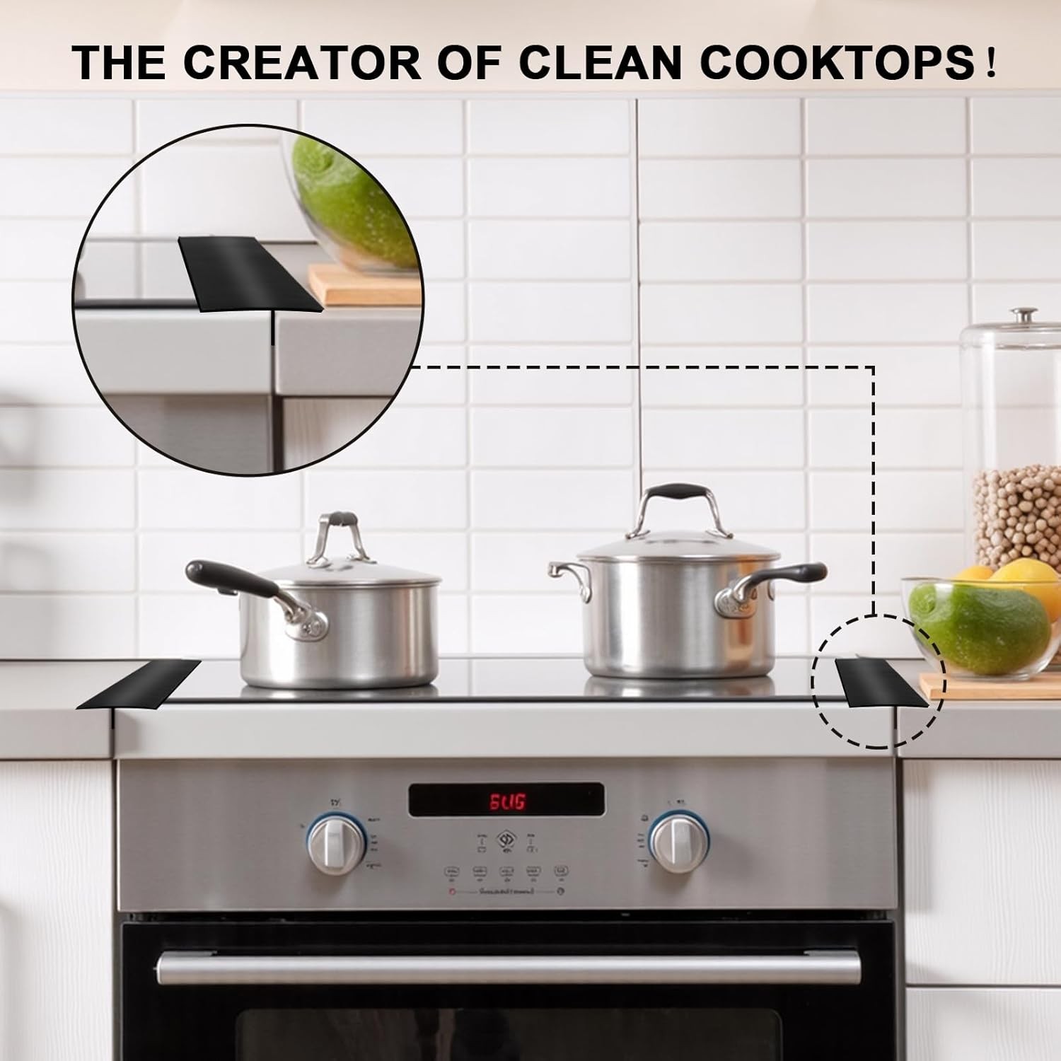 Silicone Stove Gap Cover, 25 inch 2 Pack Kitchen Stove Side Guards，Easy to Clean