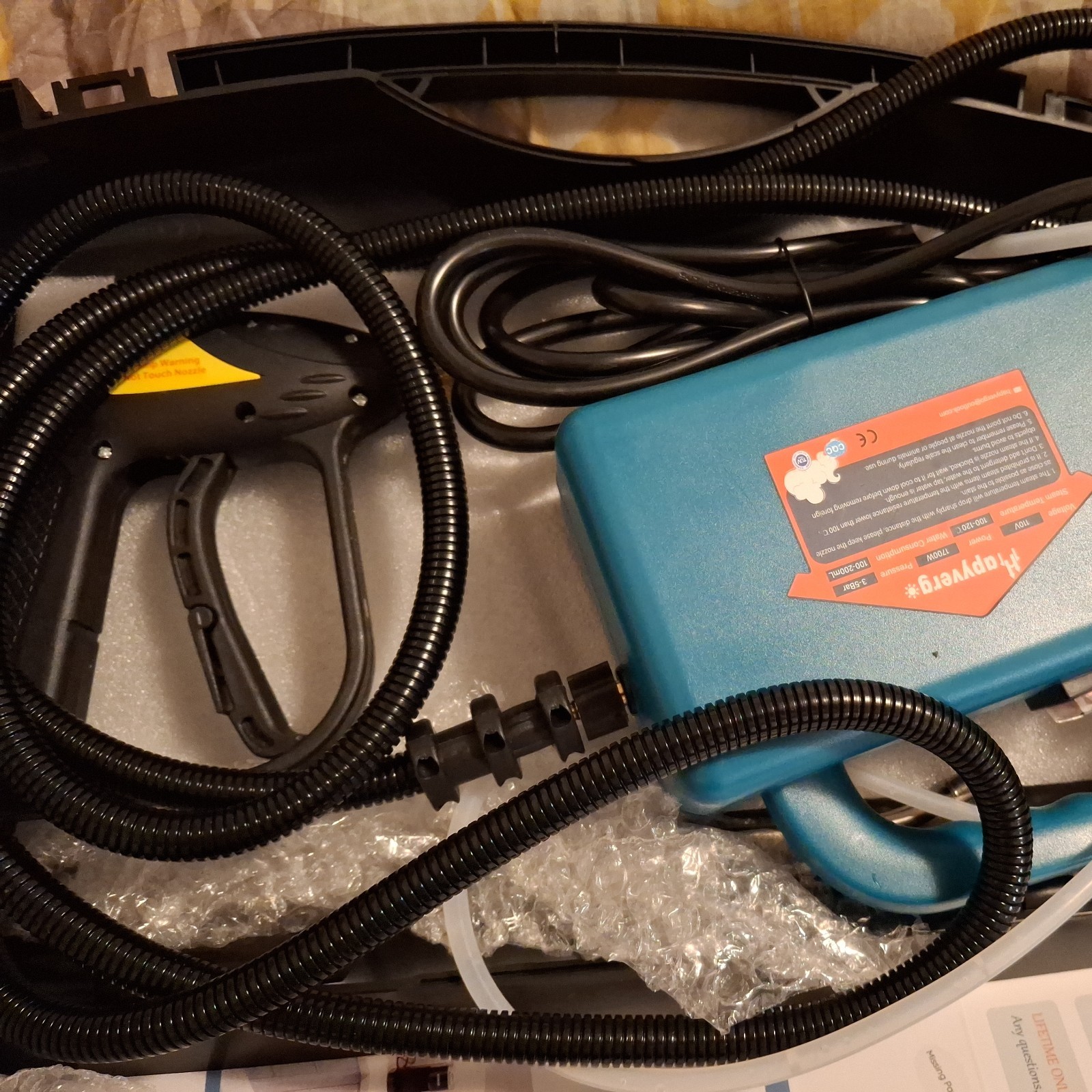 High Pressure Steam Cleaner – 1700W Handheld Steamer for Cleaning Grout Tile, Ha