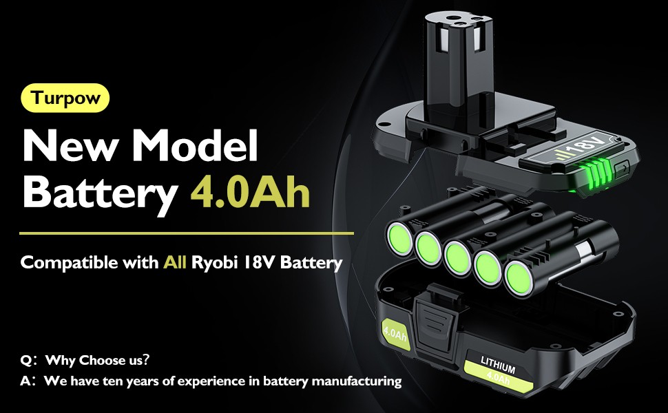 1-2X For RYOBI P108 18V PBP003 8.0Ah Battery Lithium-ion ONE Plus PBP005 -US