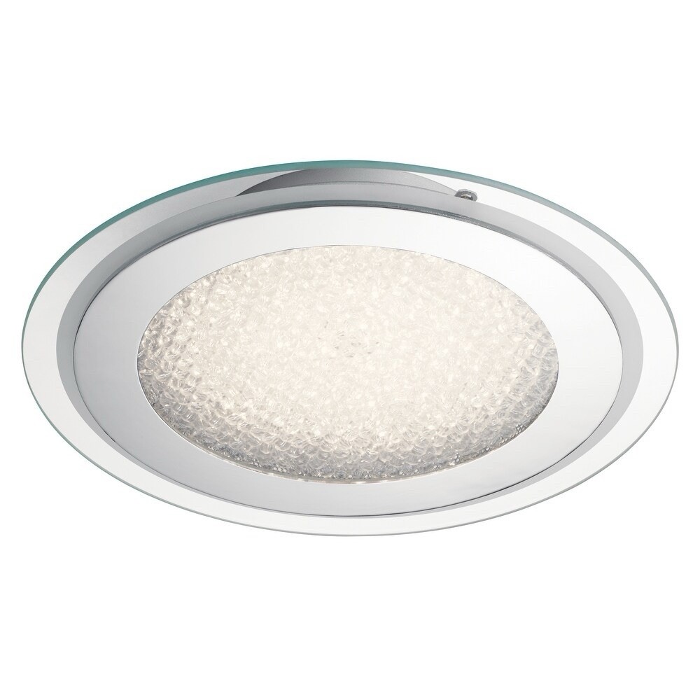 Kichler 14”/ 14.2-in chrome LED Dimmable flush mount Kitchen light 0760191