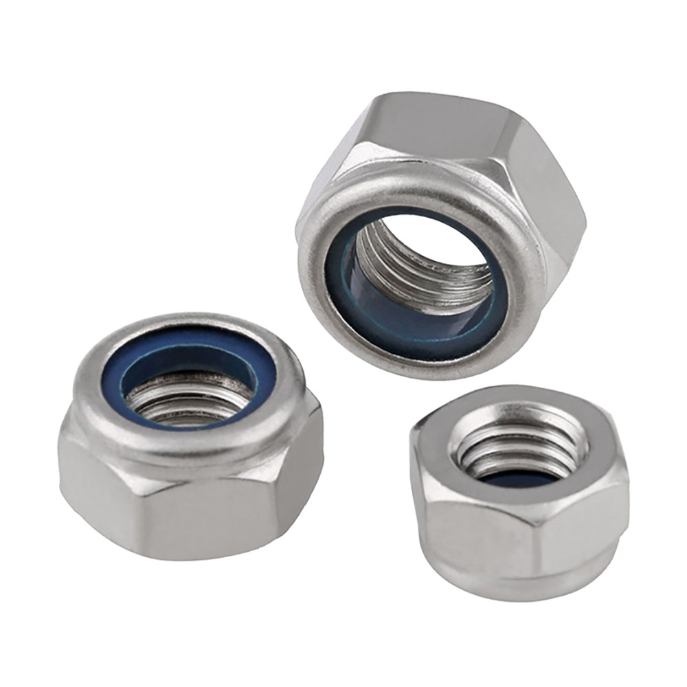 UNC Stainless Steel Nylon Insert Hex Lock Nuts Nylock 4,6,8,10,1/4,5/16,3/8,1/2″