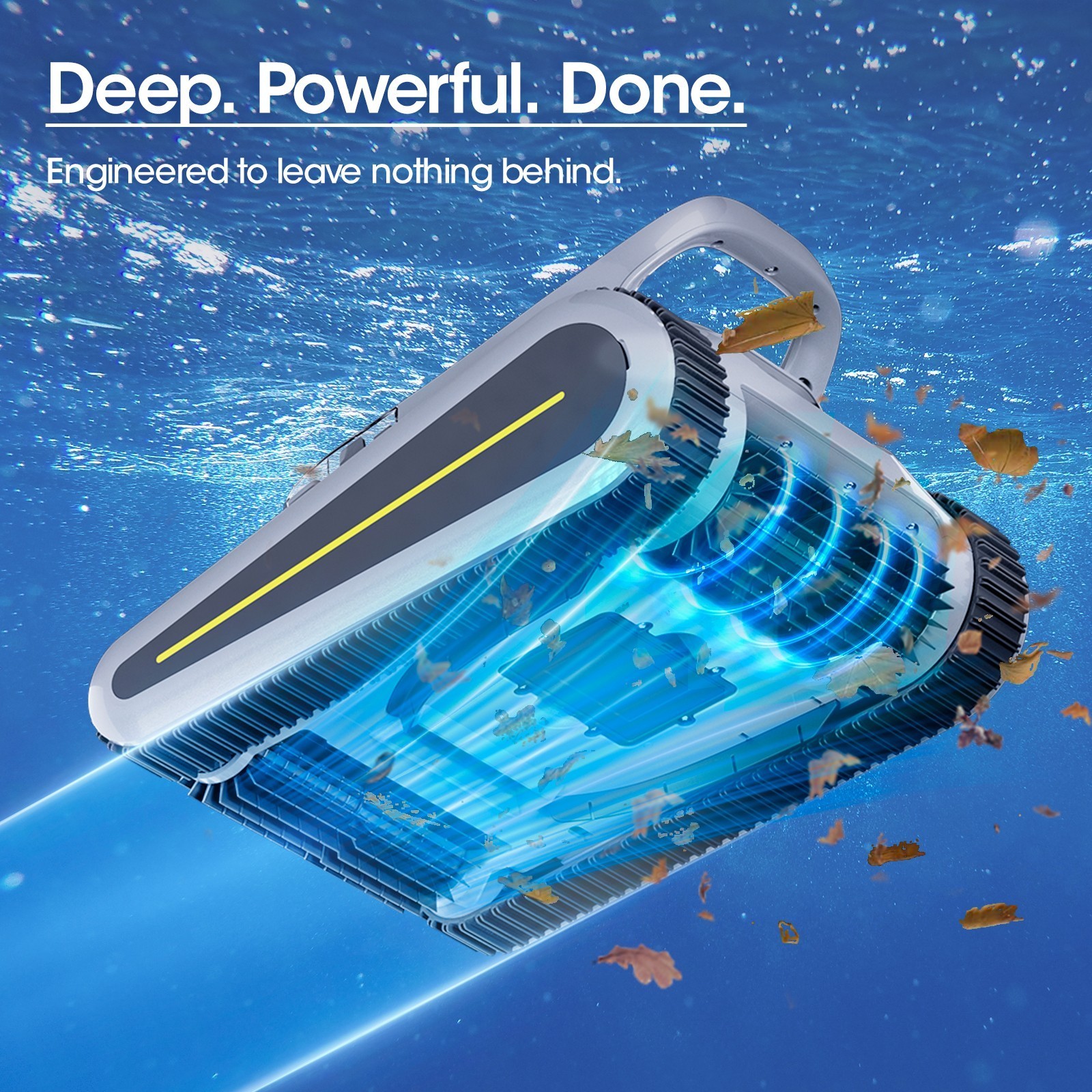 Seauto Cordless Robotic Pool Cleaner Wall & Waterline Cleaning Up To 2000 Sq.Ft