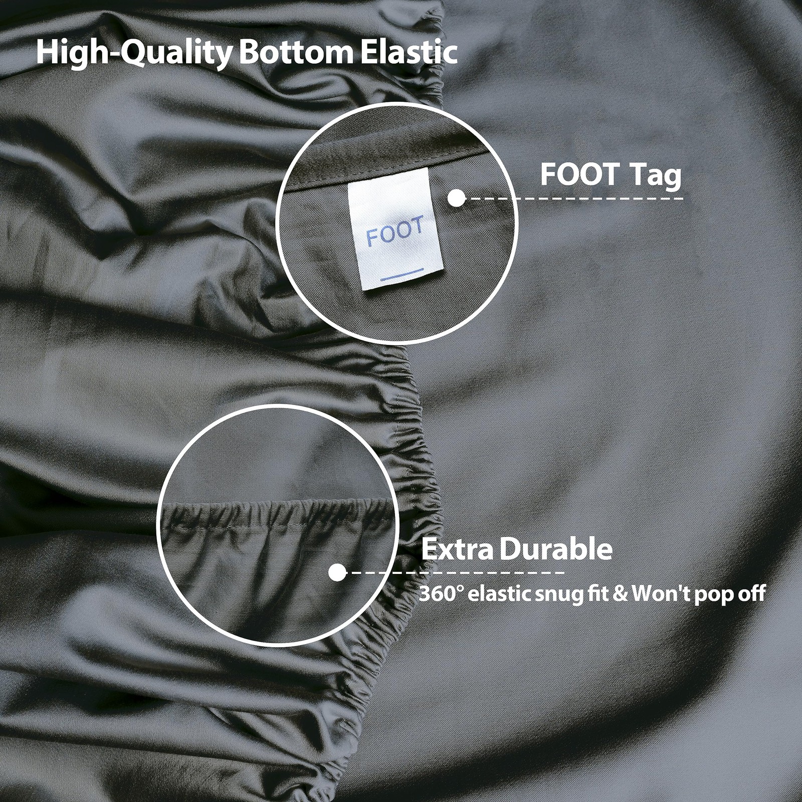 King 100% Egyptian Cotton 400TC Sateen Fitted Sheet Deep Pocket 15 In