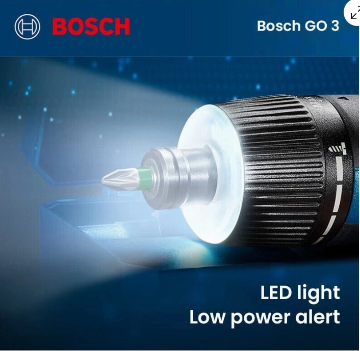 Bosch Go3 Mini Electric Screwdriver Set Cordless 3.6V USB Rechargeable Automatic