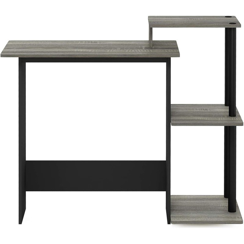 Compact Computer Desk W/ 3 Open Shelves Home Office Study Gaming Setup New