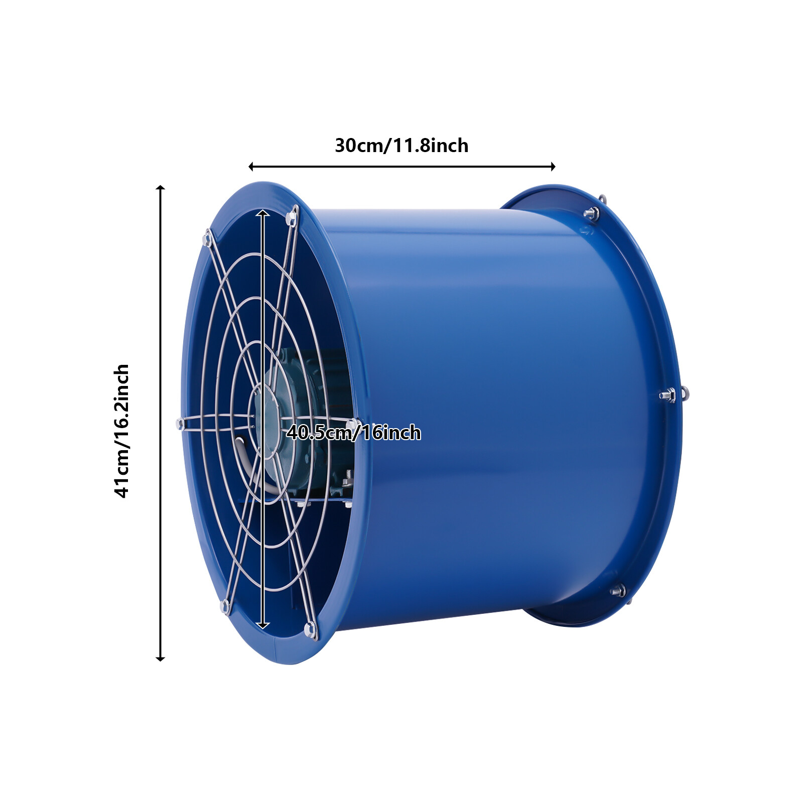 16″ Axial Fan Cylinder Pipe Spray Booth Paint Fumes Exhaust Fan !