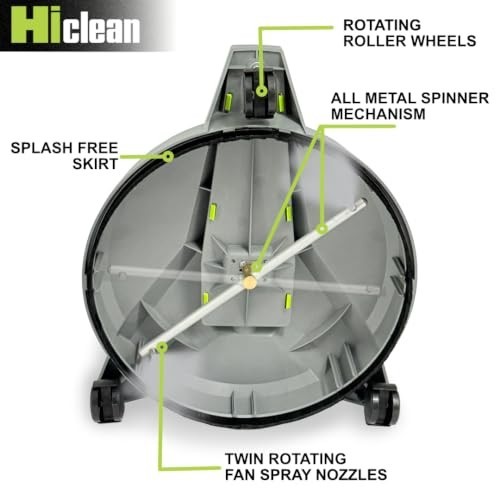 Electric Pressure Washer Surface Cleaner 12 Inch 3200 PSI With Wheels For