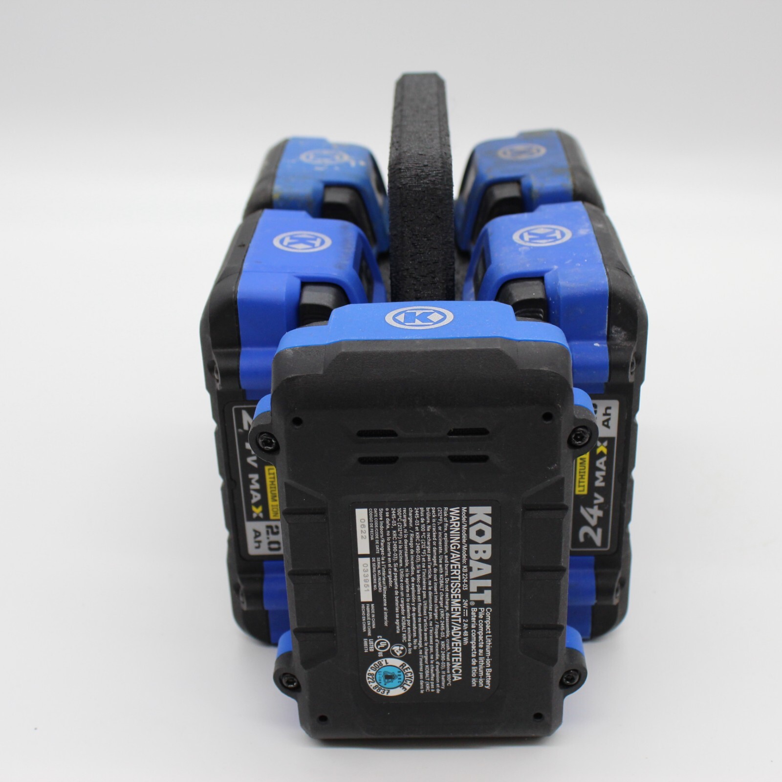 Kobalt 24 volt 6 Slot Battery Caddy Carrying Case Battery Holder