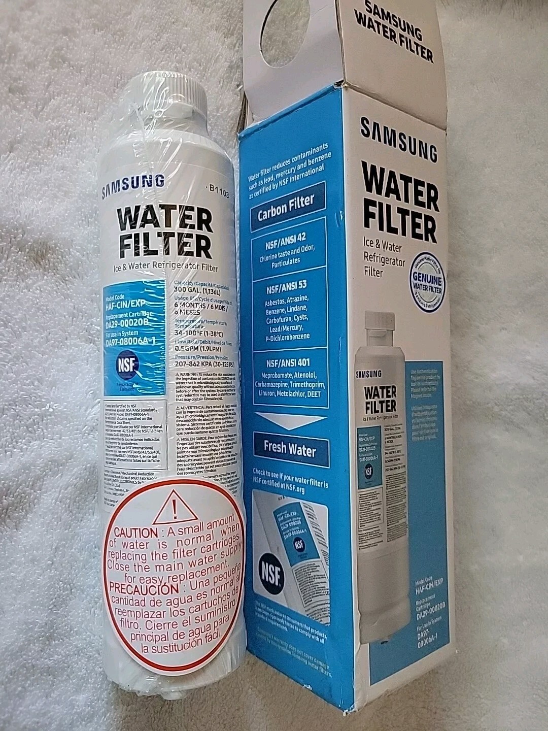 New Genuine Samsung DA29-00020B HAF-CIN/EXP Refrigerator Water Filter