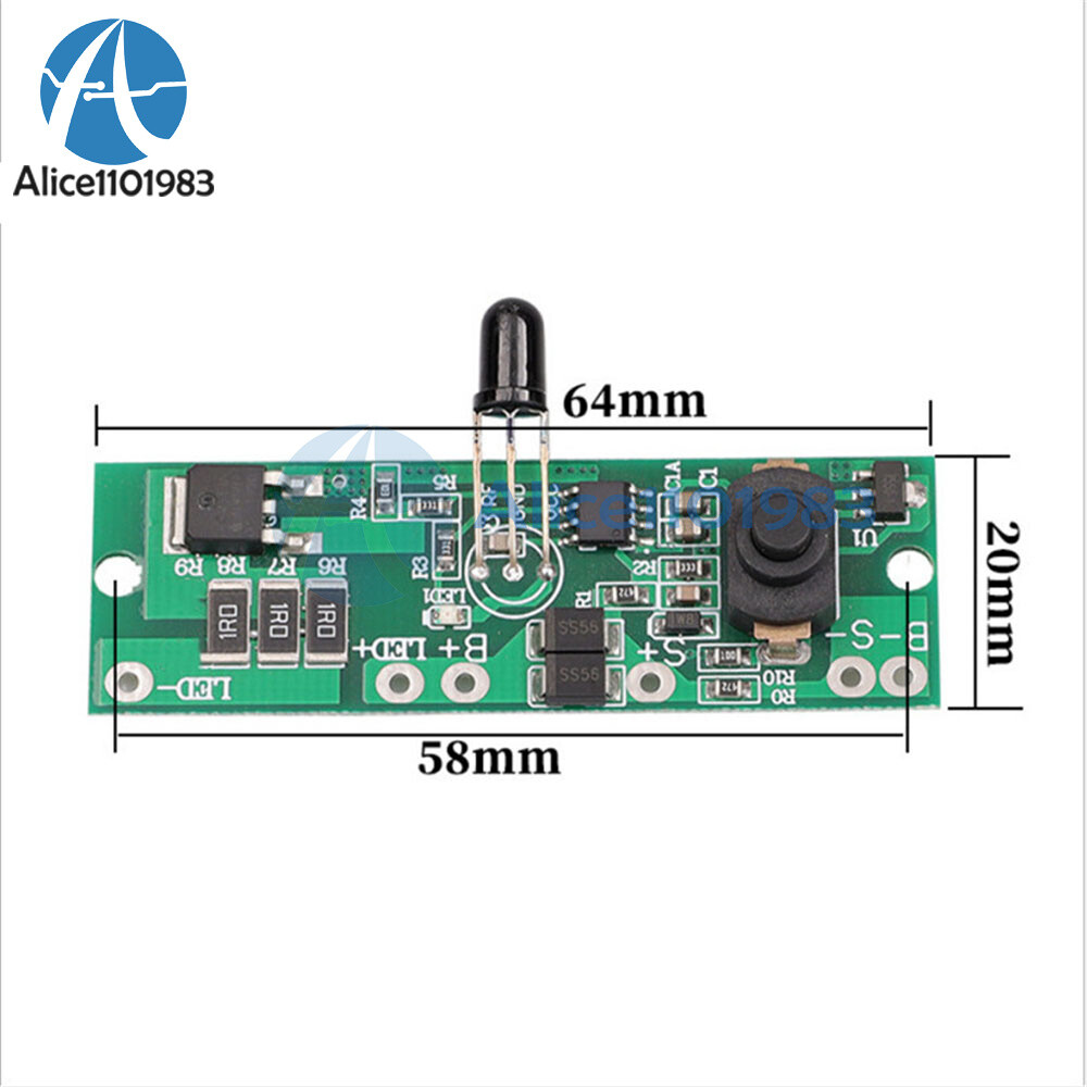 3.2V 3.7V Solar Street Light Circuit Board Controller Driver w/ Remote Control