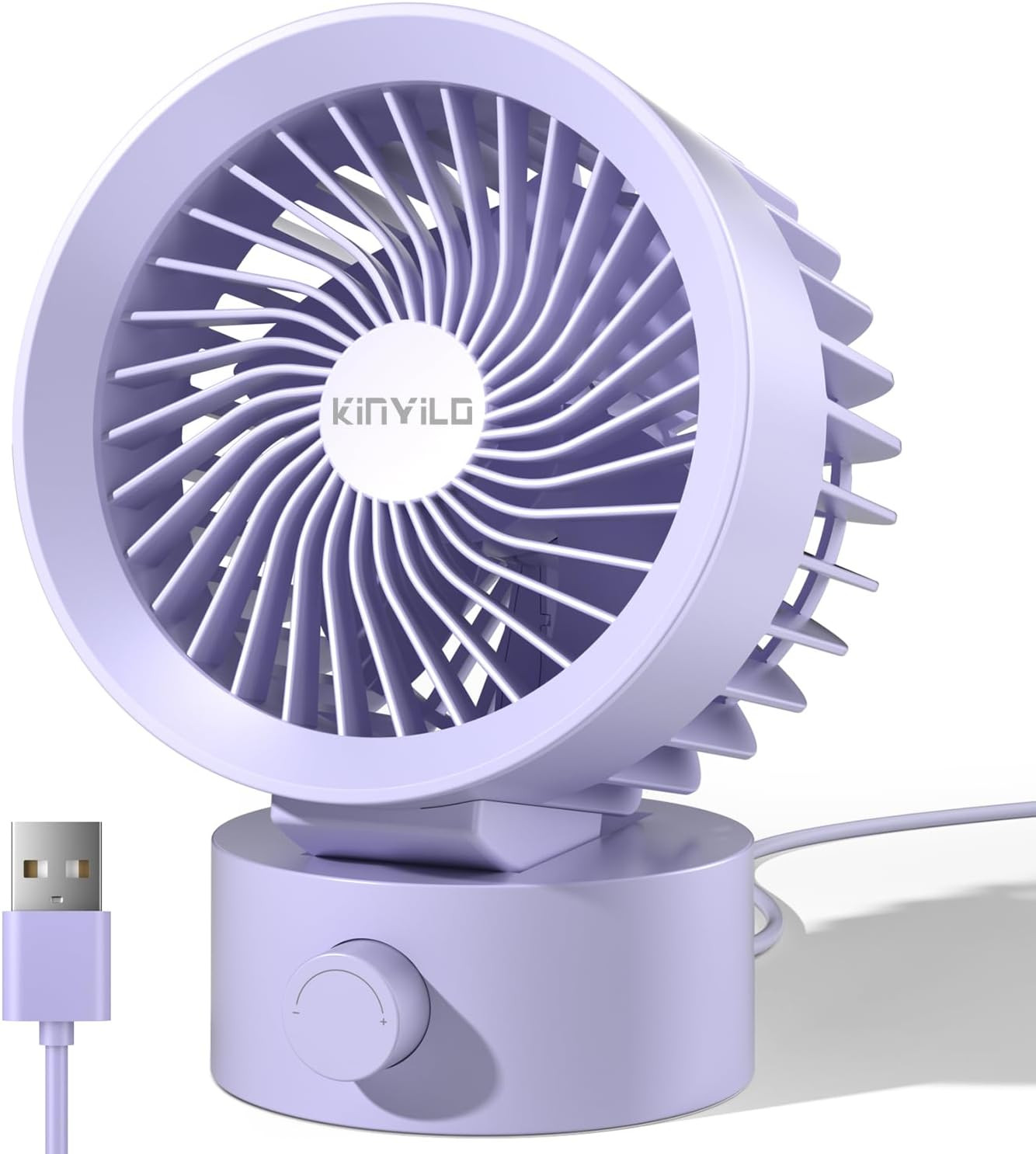 Mini USB Desk Fan Quiet Portable Cooling Fan Stepless Speed Adjustable