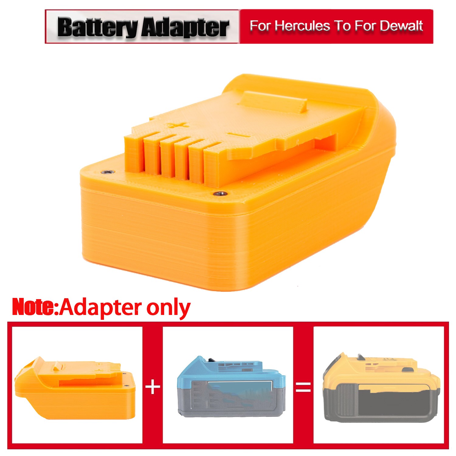 1× Adapter For Hercules 20V Li-ion Battery to For Dewalt 20V Cordless Tools NEW
