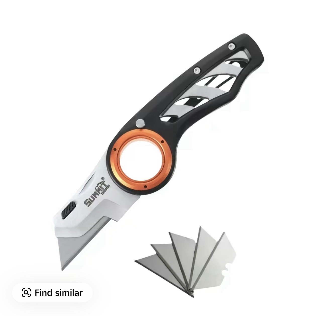 Folding Utility Knife Box Cutter Razor Blade,Heavy Duty Compact Lightweigh