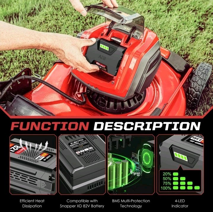 XAVITO Replacement for Briggs & Stratton Snapper XD 82V Max 3.5Ah Battery, Ne…