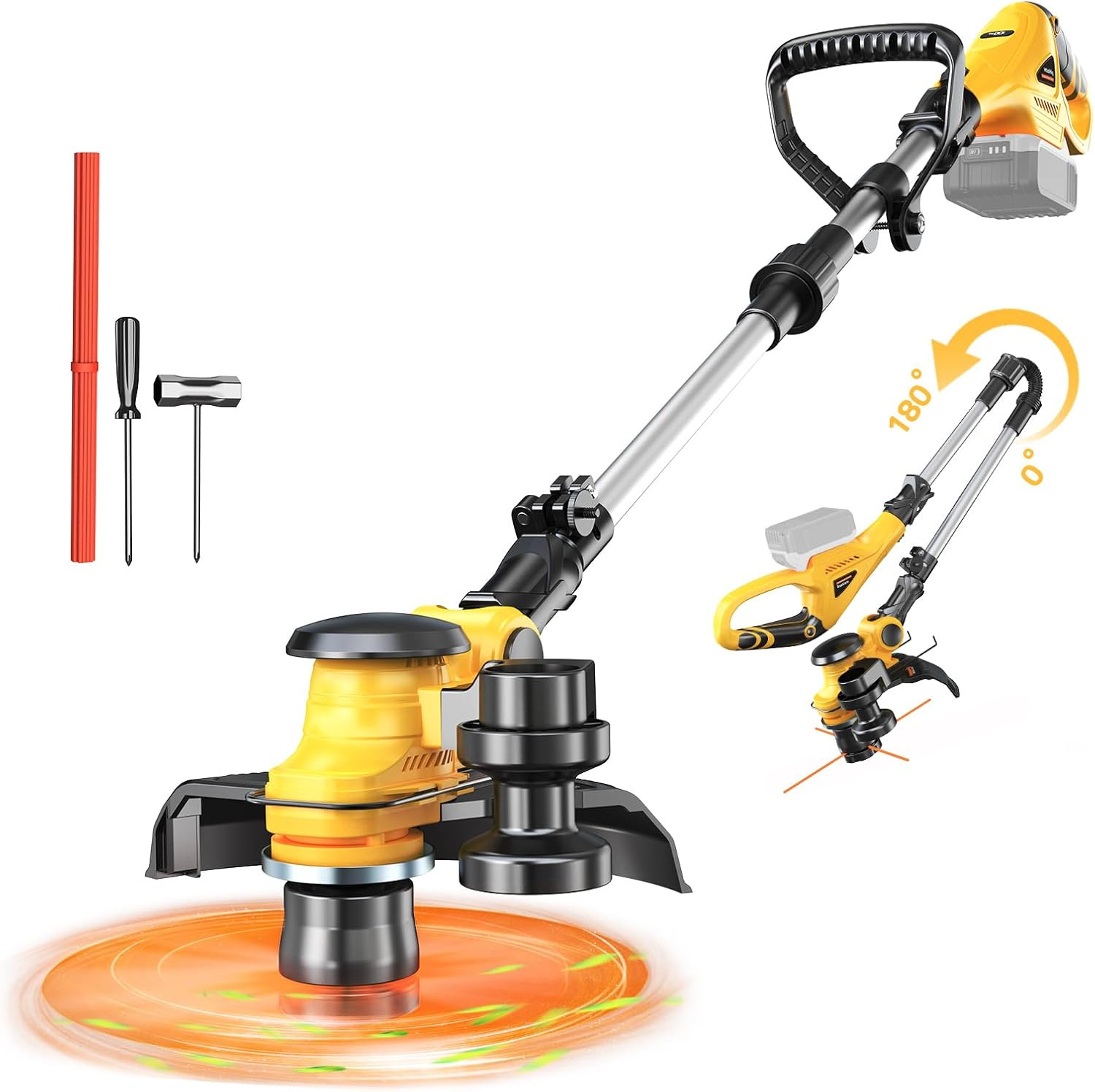 Cordless String Trimmer Compatible with Dewalt 20V (Tool Only) Weed Eater with