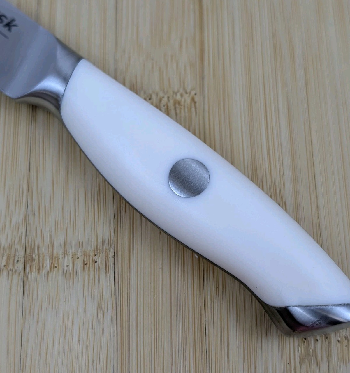 HUUSK Japan 3.5-in PARING Knife w/ HIGH-CARBON Steel Blade w/ WHITE Handle, NEW