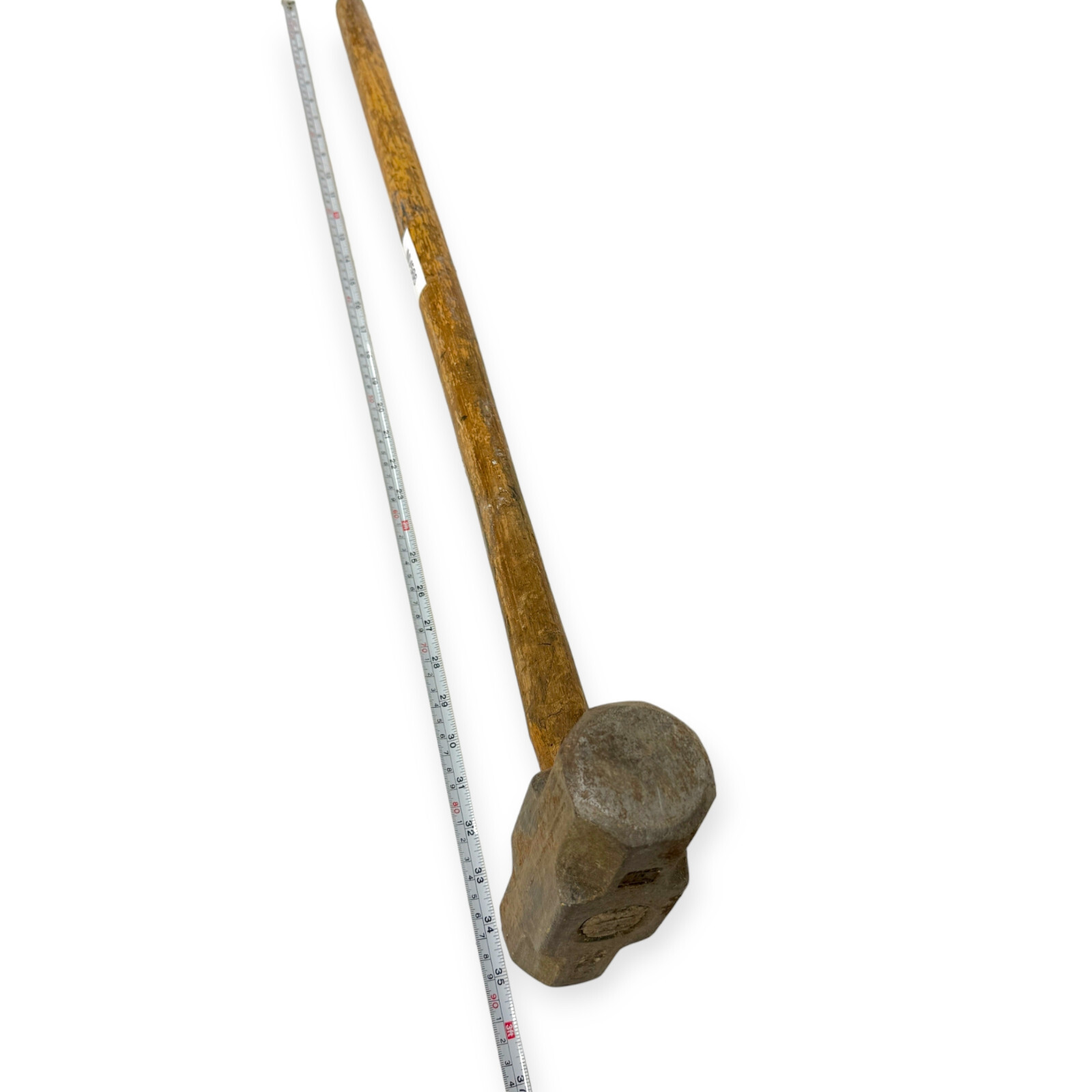 35 in Engineering Double Faced Hammer, Steel 7 in Head, Wood Handle